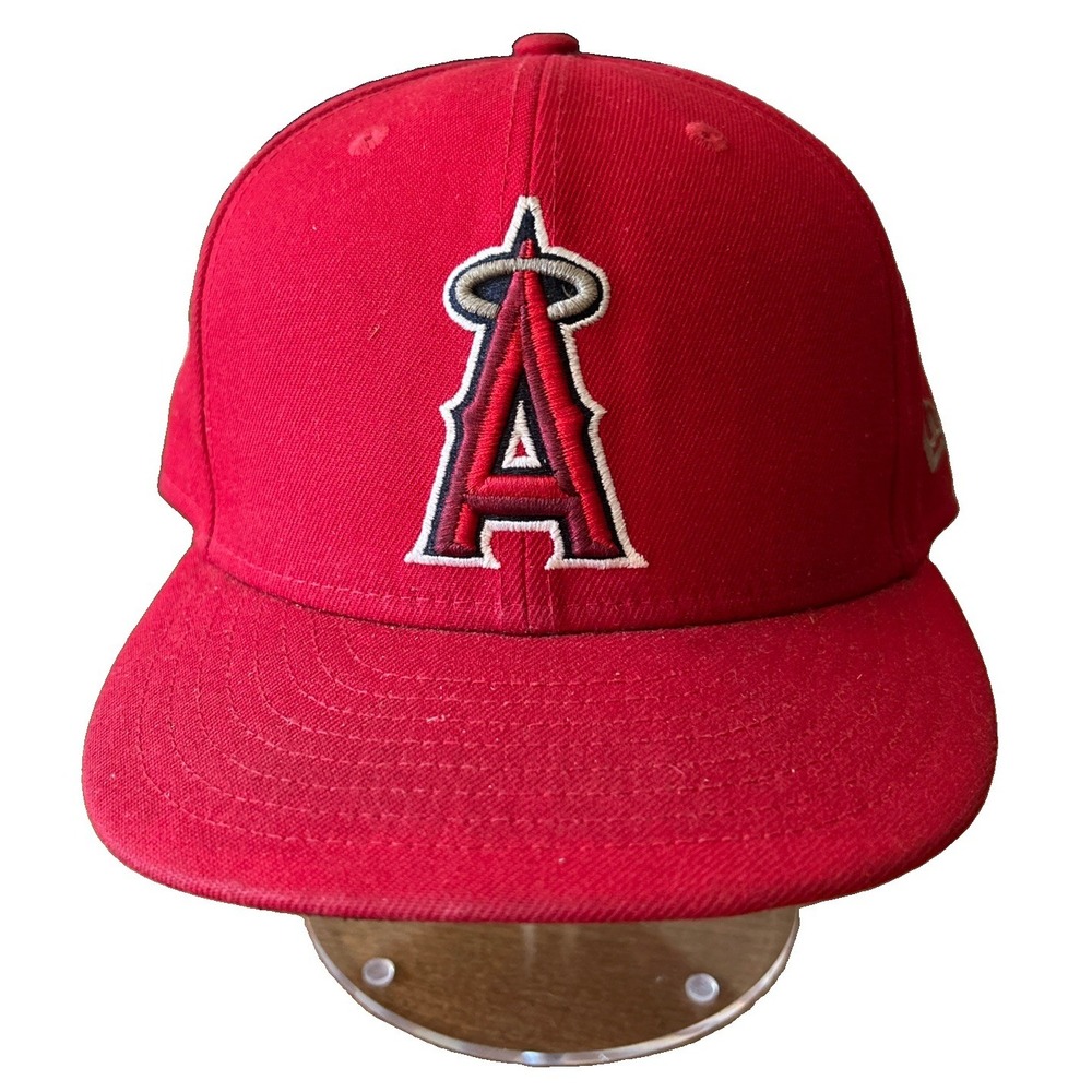 Los Angeles Angels Anaheim 59Fifty New Era Fitted Hat Cap Red Sz 7.5 MLB Big A